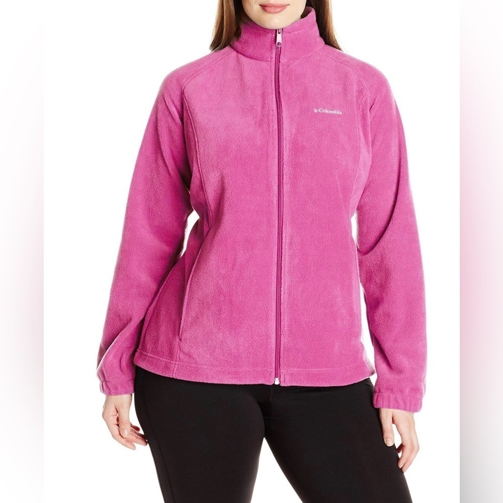 [Columbia] Classic Pink Mountain Fleece Zip Up Jacket